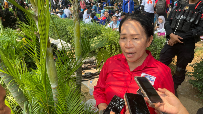 Presiden Konfederasi Serikat Buruh Seluruh Indonesia (KSBSI), Eli Rosita Silaban 