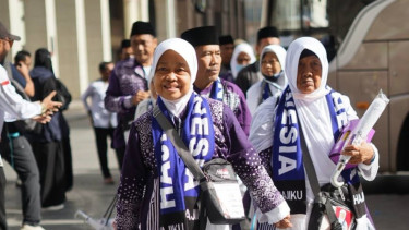 Wajah bahagia jamaah haji Indonesia 2025 tiba di Tanah Suci