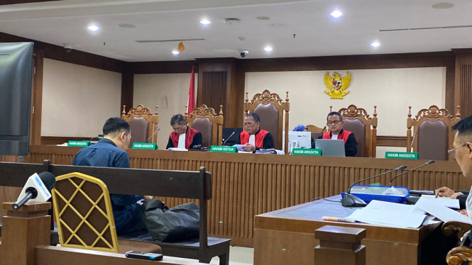 Hakim Heru Hanindyo di Pengadilan Tipikor pada PN Jakpus buntut kasus dugaan suap dan gratifikasi vonis bebas Ronald Tannur