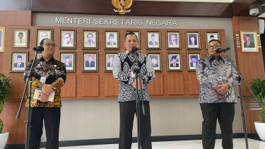Tim Pansel anggota KY di Kementerian Sekretariat Negara (Setneg) RI, Jakarta Pusat pada Senin 5 Mei 2025