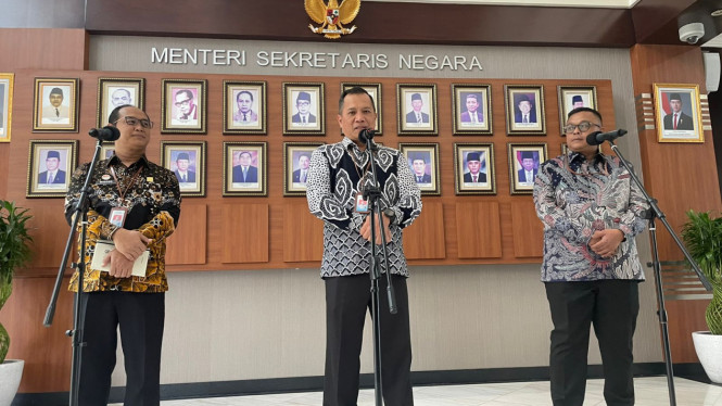 Tim Pansel anggota KY di Kementerian Sekretariat Negara (Setneg) RI, Jakarta Pusat pada Senin 5 Mei 2025