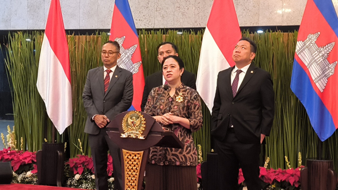 Ketua DPR RI Puan Maharani di Kompleks Parlemen, Senayan, Jakarta Pusat