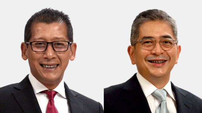 Aziz Armand (kiri) Depak Arsjad Rasjid (kanan) dari Kursi Dirut Indika Energy,