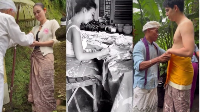 Asri Welas desainer kain untuk melukat Luna Maya dan Maxime Bouttier