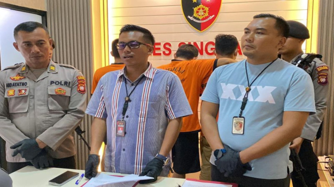 Polisi merilis kasus penyiraman air keras kepada pegawai RSJ Singkawang