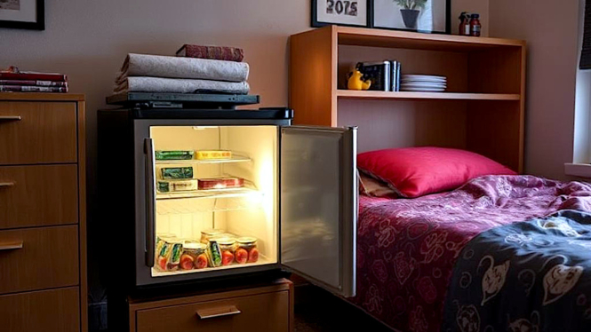 Kulkas di kamar kost