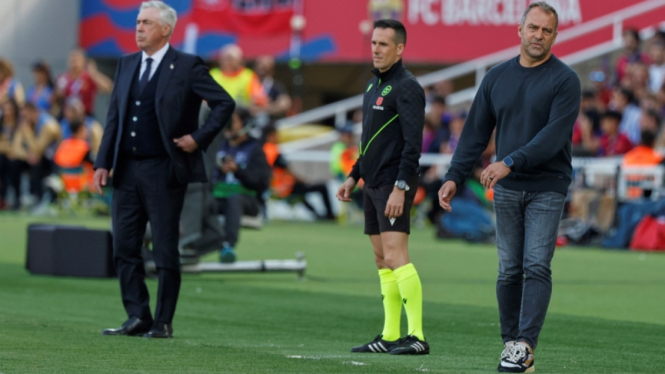 Carlo Ancelotti dan Hansi Flick