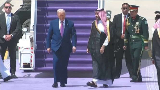Trump Disambut Pangeran MBS di Arab Saudi (Doc: AP)