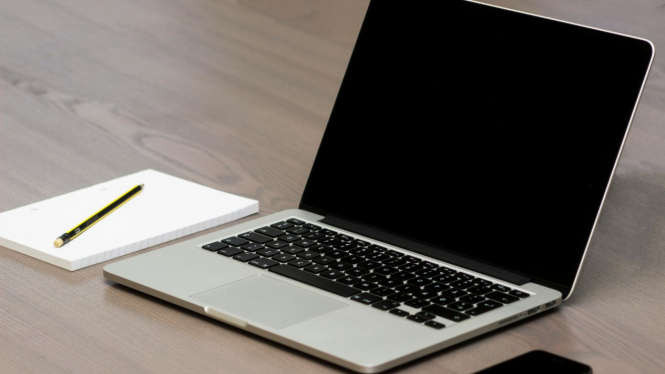 Ilustrasi main laptop