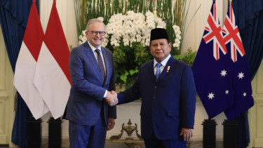 Presiden RI Prabowo Subianto dan PM Australia, Anthony Albanese di Istana Merdeka, Jakarta Pusat (sumber: Biro Pers Sekretariat Presiden)