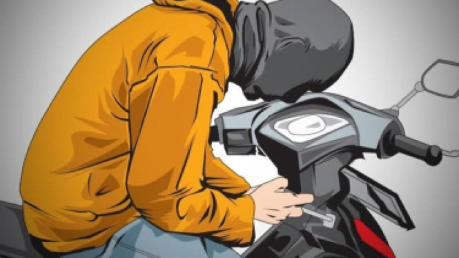 Ilustrasi pencurian sepeda motor