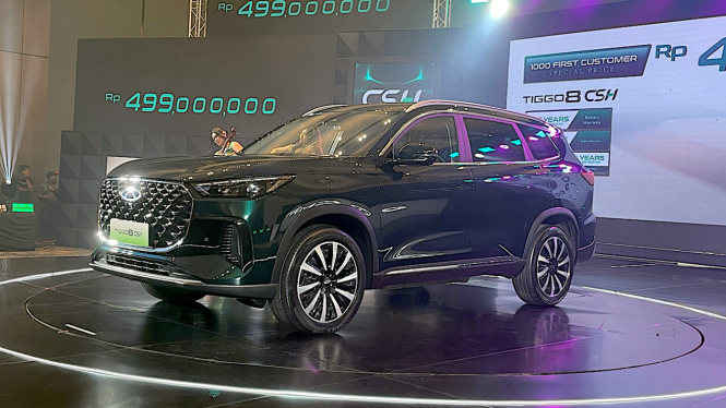 Pengumuman harga Chery Tiggo 8 CSH di Jakarta.