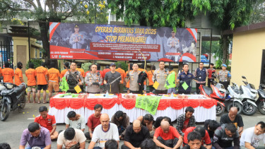 Polres Metro Jakarta Utara menangkap ratusan pelaku terkait premanisme