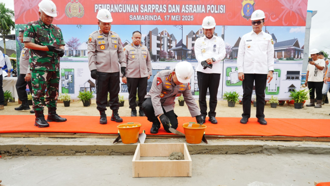 Ground Breaking Asrama Polresta Samarinda 