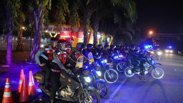 Tim Raga lakukan patroli di sejumlah titik rawan gangguan kamtibmas di Riau.