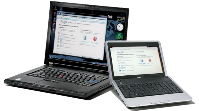 Ilustrasi laptop dan notebook