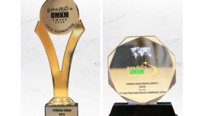 Arutmin Raih penghargaan bina mitra UMKM Award 2025 [Humas PT Arutmin Indonesia]