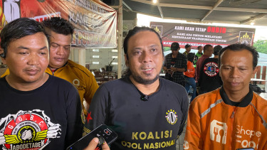 Ketua Presidium KON, Andi Kristianto di kawasan Tebet, Jakarta Selatan