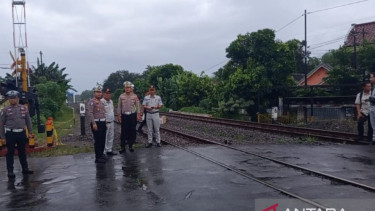 Lokasi kejadian kecelakaan KA Malioboro Ekspres tabrak 7 motor