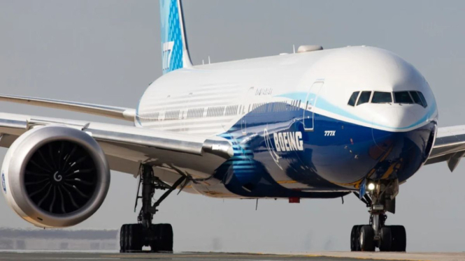 Ilustrasi Pesawat Boeing 777X