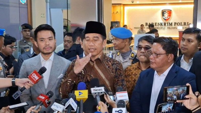 Presiden ke-7 RI Jokowi di Bareskrim Polri.