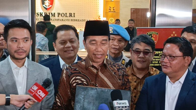 Presiden RI ke-7 Jokowi di Bareskrim Polri.
