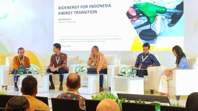 Direktur Bioenergi Ditjen EBTKE Kementerian ESDM, Edi Wibowo, di acara IPA Convex 2025, ICE BSD, Tangerang, Banten, Rabu, 21 Mei 2025