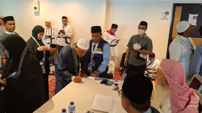 Pembagian dana wakaf baitul asyi untuk jemaah haji Aceh. (Ist)