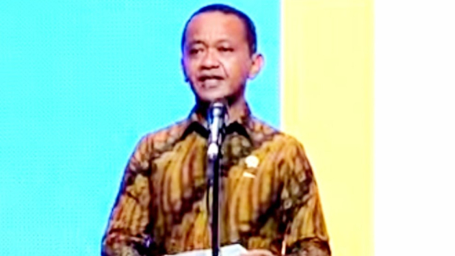 Menteri ESDM, Bahlil Lahadalia, di acara IPA Convex 2025, ICE BSD, Tangerang, Banten, Rabu, 21 Mei 2025