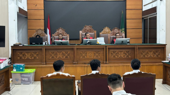 Sidang kasus dugaan 'penjagaan' judi online di Kementerian Kominfo RI yang digelar di Pengadilan Negeri Jakarta Selatan