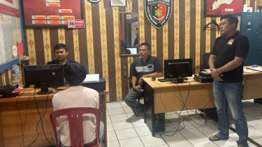 Pelaku pencabulan terhadap tiga anak perempuan diperiksa Polres Serang.