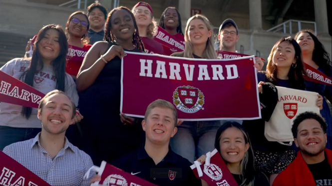 Ilustrasi mahasiswa Harvard University
