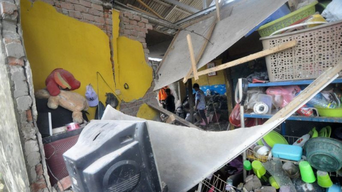 Rumah rusak imbas gempa Bengkulu.