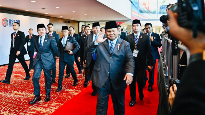 Presiden RI Prabowo Subianto saat menghadiri rangkaian acara KTT ke-46 ASEAN di Malaysia (sumber foto: Laily Rachev - Biro Pers Sekretariat Presiden)
