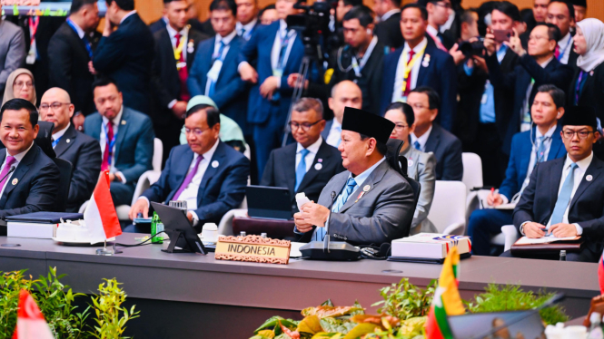 Presiden RI Prabowo Subianto dalam acara KTT ke-46 ASEAN di Malaysia (sumber foto: Laily Rachev - Biro Pers Sekretariat Presiden)