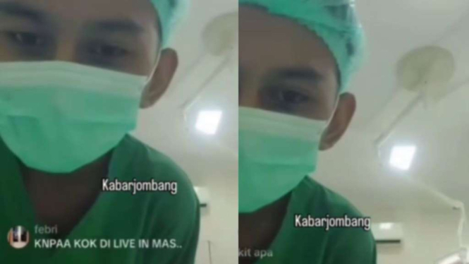 Dua tenaga medis live TikTok saat operasi.