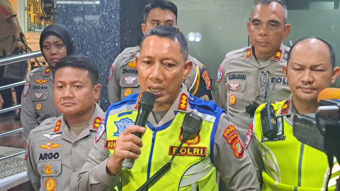 Direktur Lalu Lintas Polda Metro Jaya Komisaris Besar Polisi Komarudin 