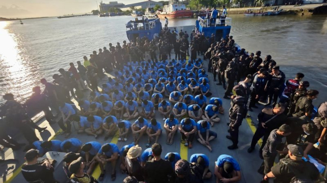 100 narapidana berisiko tinggi asal wilayah Riau Dipindahkan ke Nusakambangan