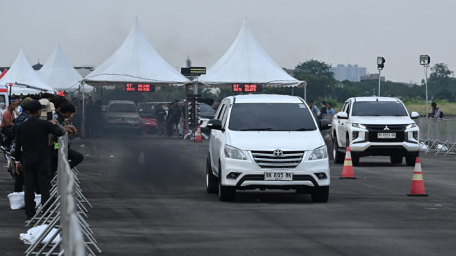 Night Race North Sumatera Governor's Cup 2025, di eks Bandara Polonia Medan.(dok Pemprov Sumut)