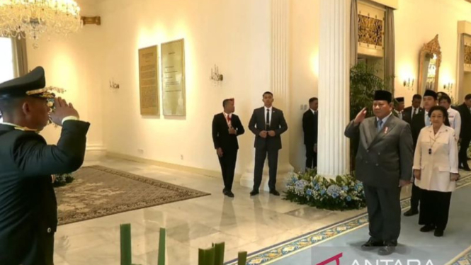 Presiden Prabowo Subianto Bersama Dewan Pengarah BPIP Megawati Soekarnoputri