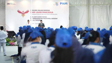PNM menggelar upacara peringatan Hari Lahir Pancasila