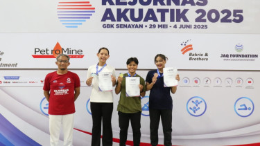 Atlet asal Jawa Timur itu tampil gemilang di hari pertama Kejuaraan Nasional (Kejurnas) Akuatik Indonesia 2025 yang digelar di Jakarta. 