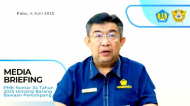 Direktur Komunikasi dan Bimbingan Pengguna Jasa Ditjen Bea Cukai Kemenkeu, Nirwala Dwi Heryanto, dalam telekonferensi pers, Rabu, 4 Juni 2025