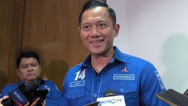 Ketua Umum Partai Demokrat, Agus Harimurti Yudhoyono (AHY) di Kantor DPP Partai Demokrat, Jakarta Pusat