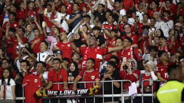 Suporter Timnas Indonesia vs China di Kualifikasi Piala Dunia 2026