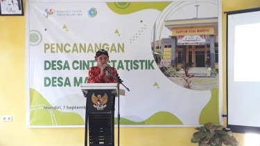 SP, Kepala Desa Mandiri, pada kegiatan pencanangan Desa Cinta Statistik