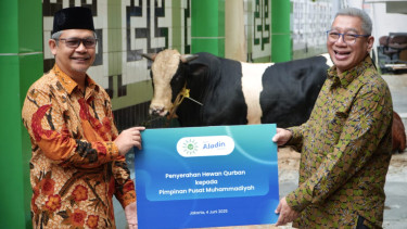 Bank Aladin gandeng Muhammadiyah laksanakan kurban.