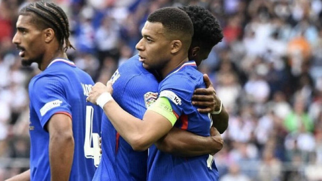 Kylian Mbappe cetak gol ke gawang Jerman