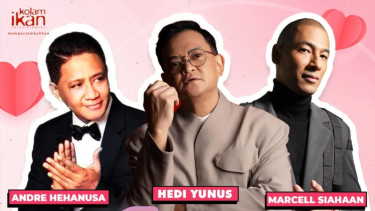 3 penyanyi solo elegan; Andre Hehanusa, Hedi Yunus dan Marcell Siahaan