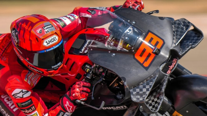 Marc Marquez mencoba aero baru Ducati Desmosedici GP25
